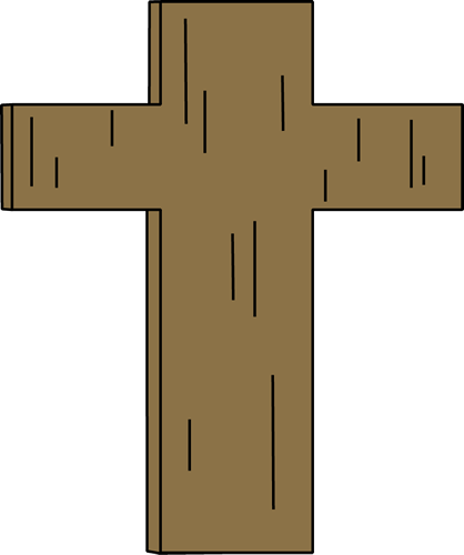 Easter Cross - Brown Cross Clipart (418x500)