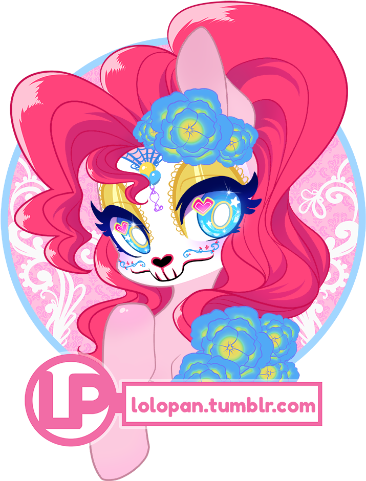 Day Of The Dead Pinkie - My Little Pony (800x1000)
