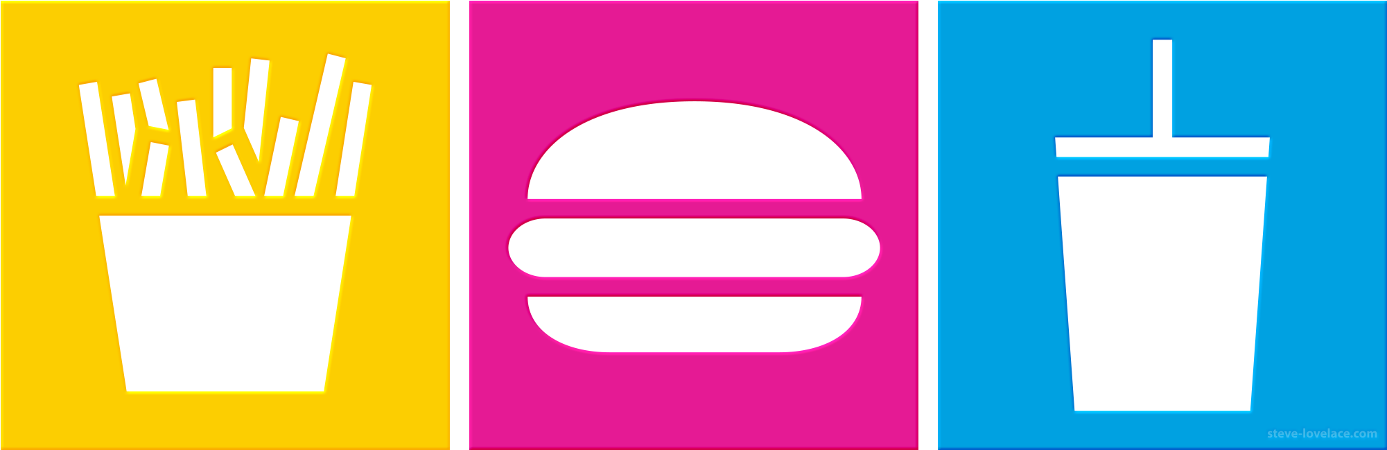 Burger Fries Drink - Burger And Drink Png (2100x900)