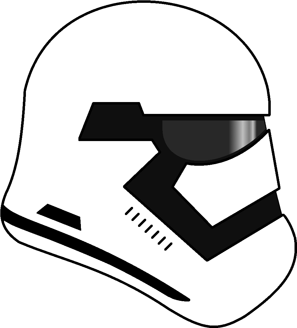 First Order Stormtrooper Helmet By Cameronwink First - First Order Helmet Png (1100x1100)