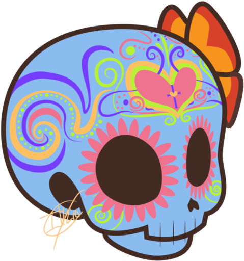 Dia De Los Muertos Image - Cute Dia De Los Muertos Skull (500x572)