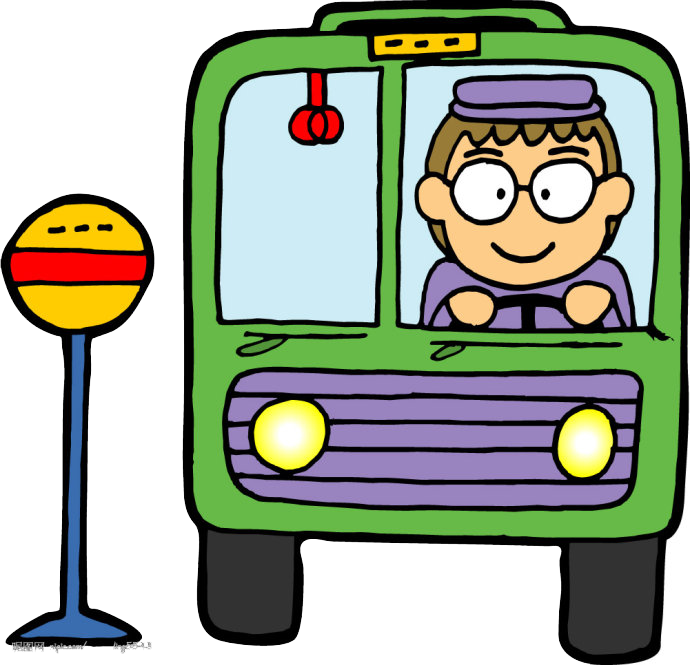 Bus Driver Cartoon - 卡通 公車 (690x665)
