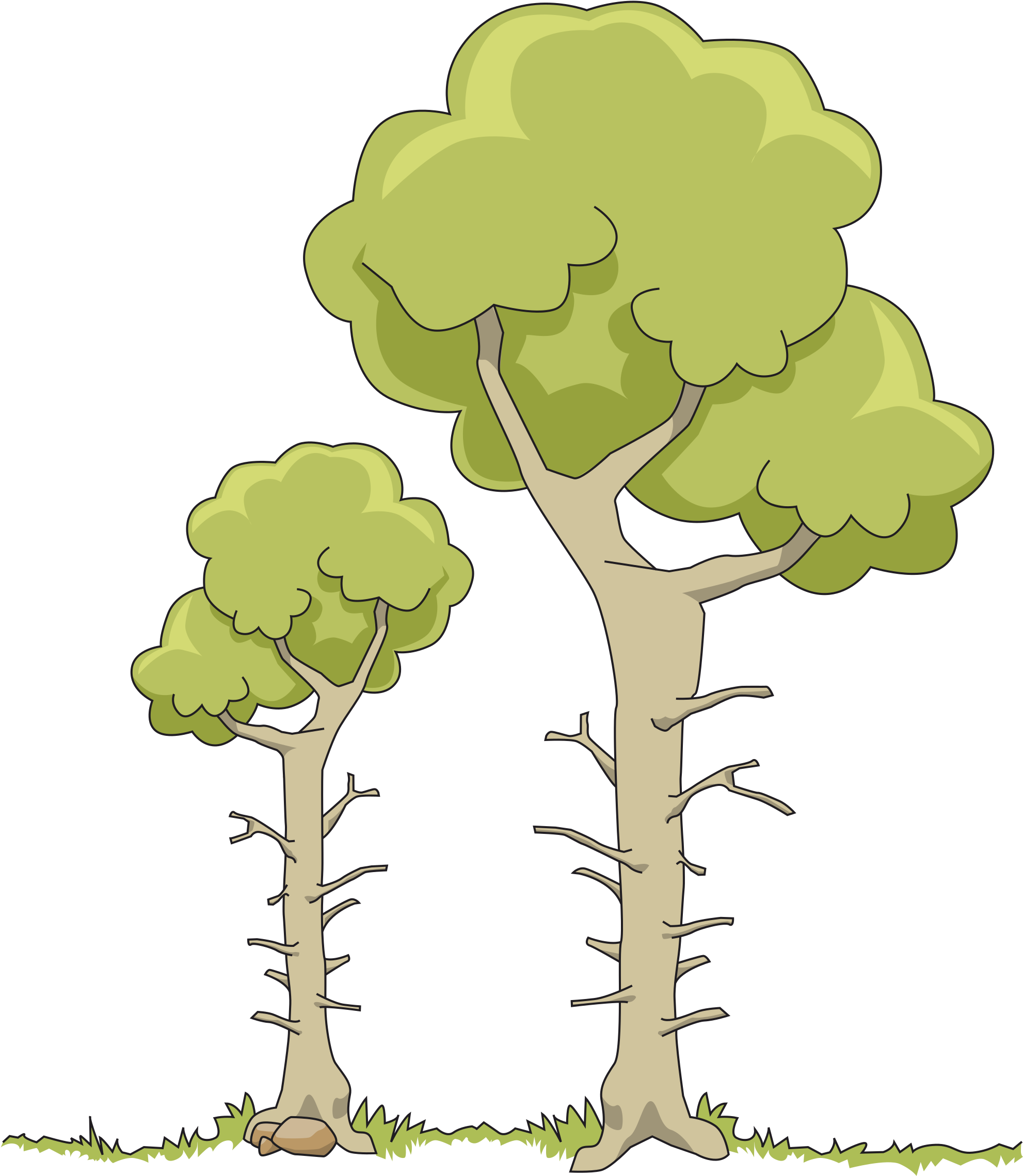 2 tree. Мультяшные деревья. Векторное дерево. Дерево мультяшное. Дерево клипарт