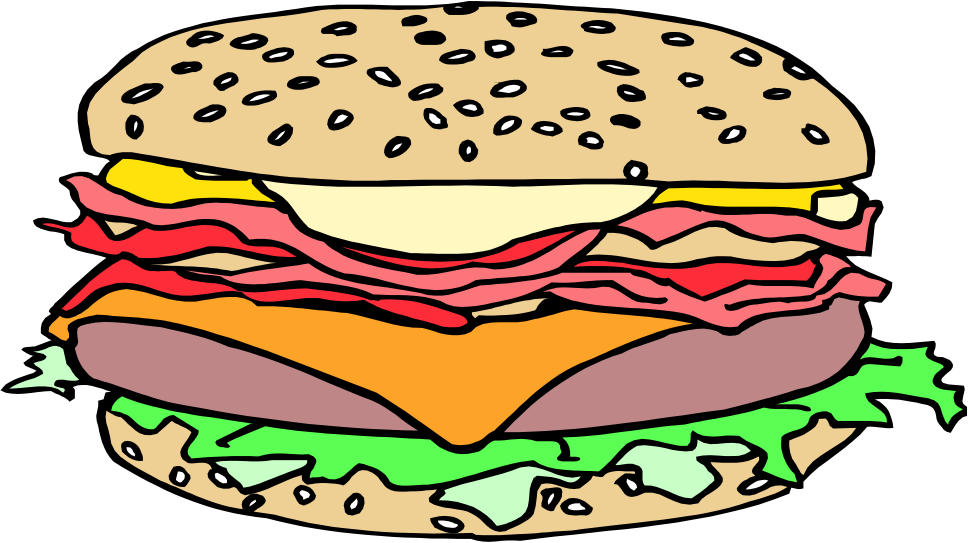 Build A Burger - Sesame Clipart (968x543)
