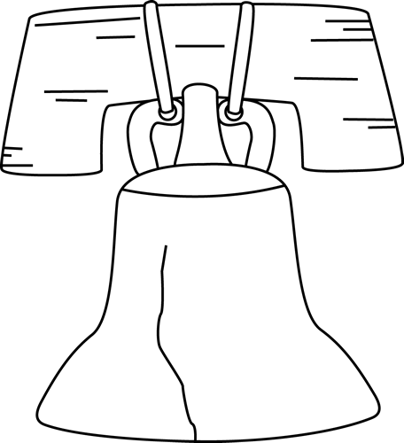 Black And White Liberty Bell - Liberty Bell Black And White (456x500)