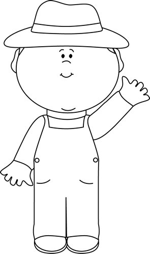 Black And White Farmer Waving - Black And White Picture Of A Farmer (295x500)