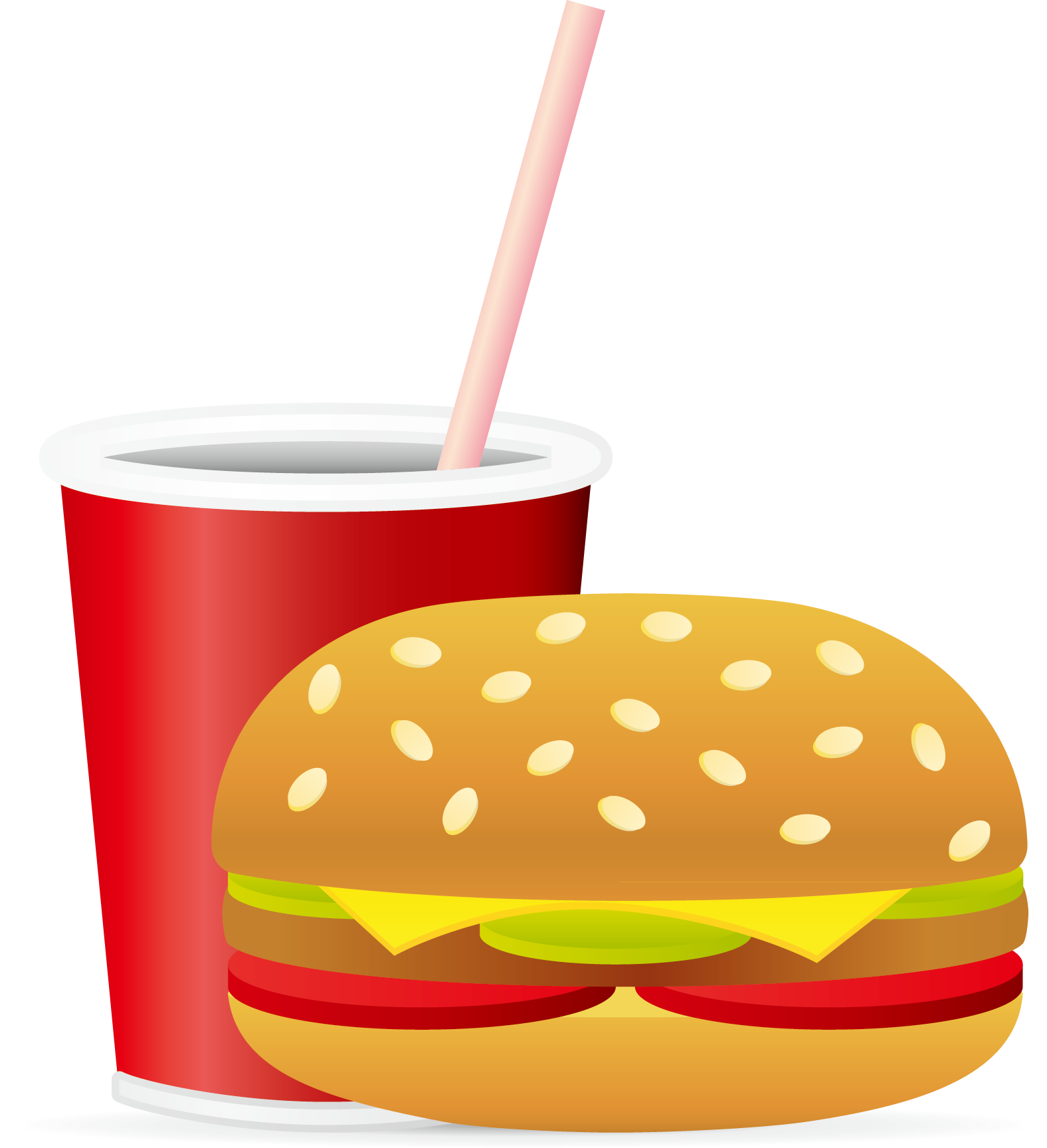 Soft Drink Hamburger Fast Food Junk Food French Fries - Soft Drink Hamburger Fast Food Junk Food French Fries (1576x1728)