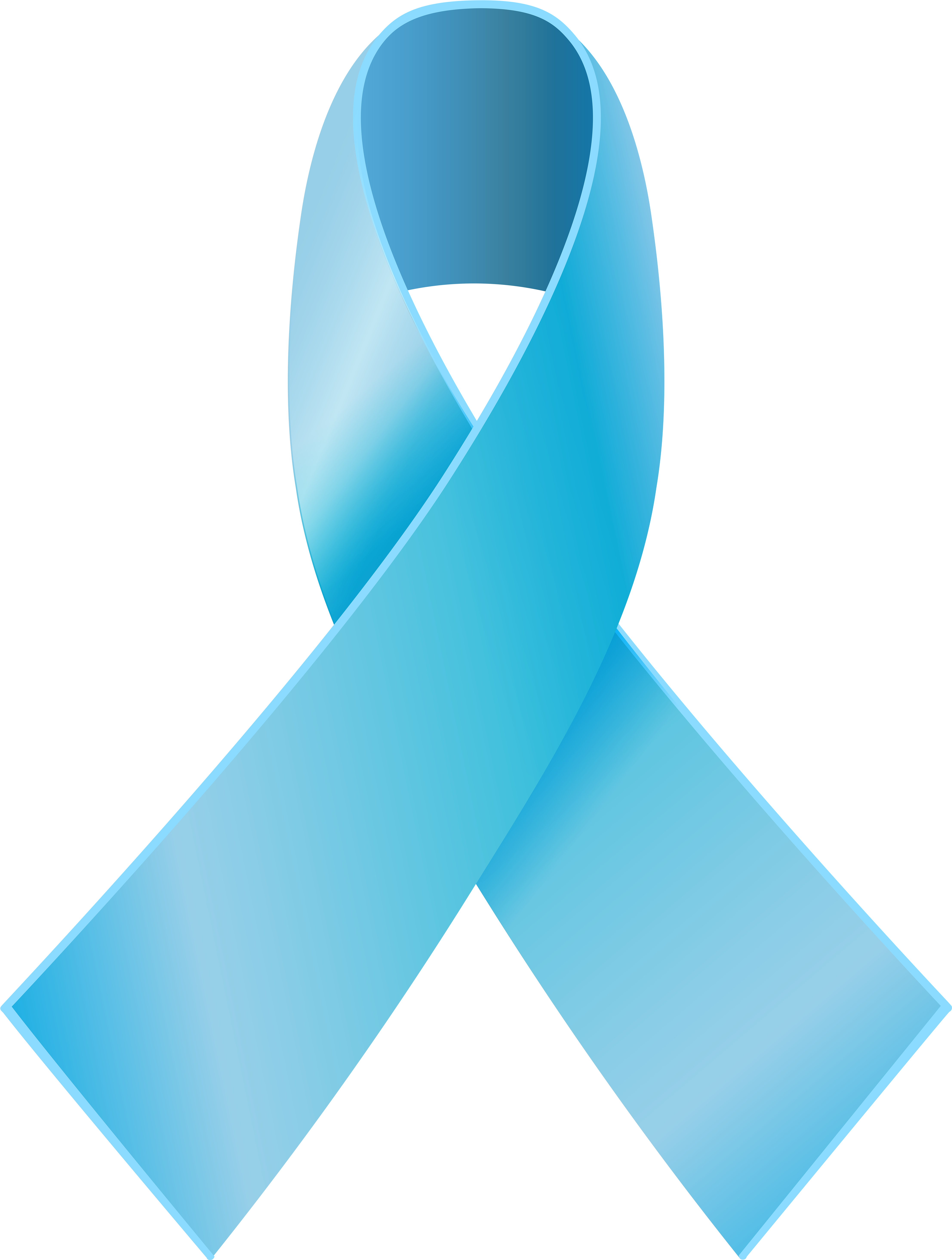 Light Blue Clipart Teal - Light Blue Awareness Ribbon (4532x6000)