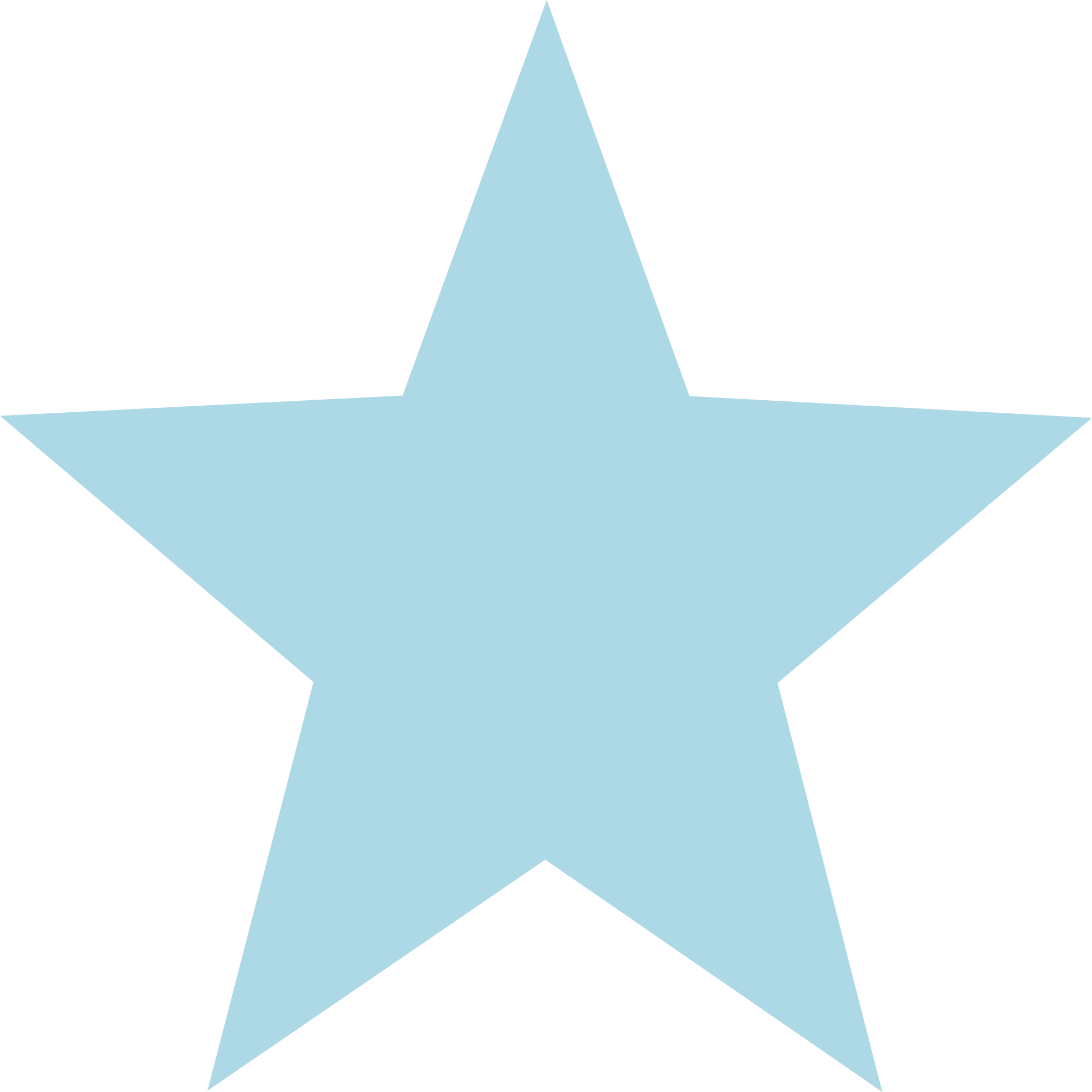 White Star Transparent Background - Light Blue Star (2000x2000)