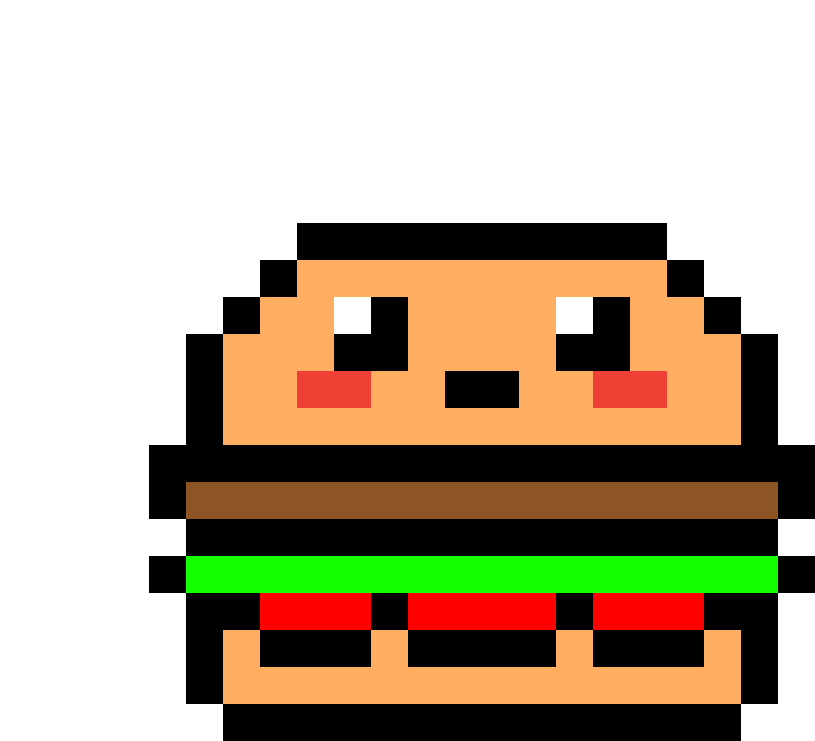 Minecraft Hamburger French Fries Pixel Art Drawing - French Fries Pixel Art (1184x1184)