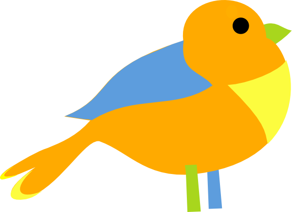 Colorful Little Bird Clip Art - Clip Art (600x435)