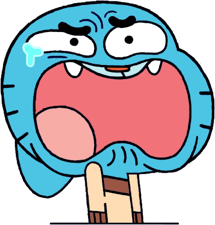 Cartoon Confused Face - Amazing World Of Gumball Cry (472x462)