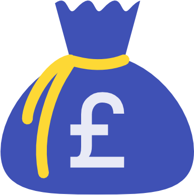 Blue Money Bag Icon - Money Bag Icon Png (512x512)
