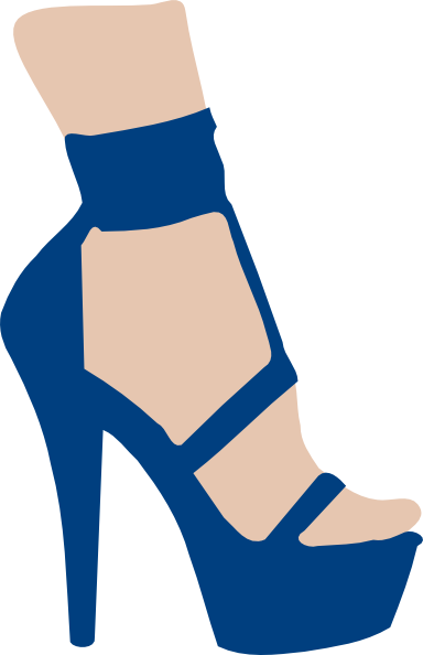 Blue High Heel Svg Clip Arts 384 X 594 Px - Heels That Turn Into Flats (826x1280)