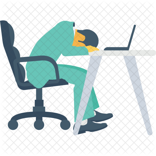 Tired Icon - Stress At Work Icons (512x512)