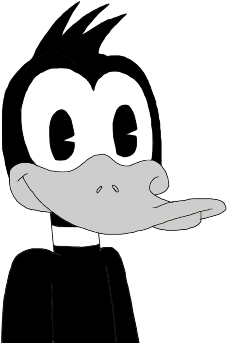 Daffy Duck In Black And White Style By Marcospower1996 - Daffy Duck Black And White (1032x774)