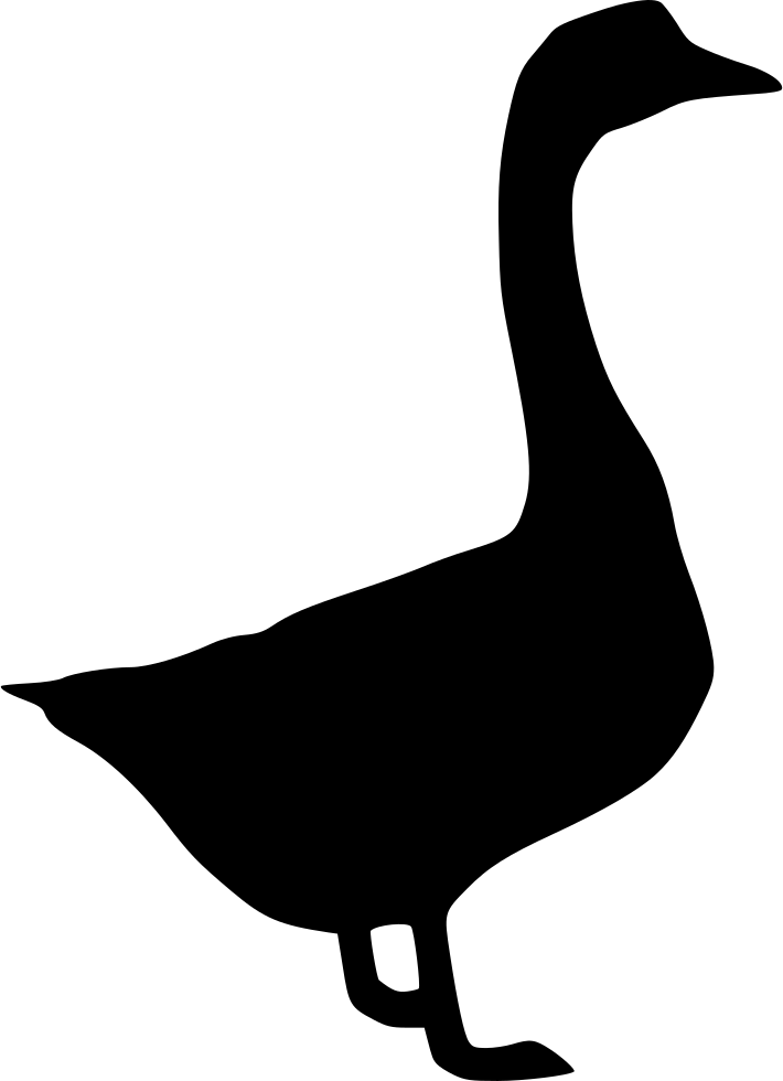 Goose Png - Goose Png Black (710x980)