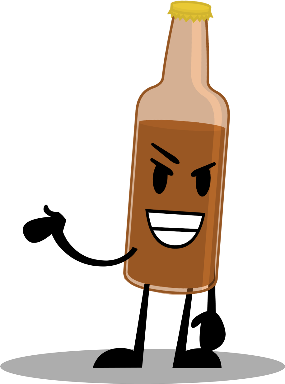 Beer New Pose - Beer Bottle Cartoon Png (915x1242)