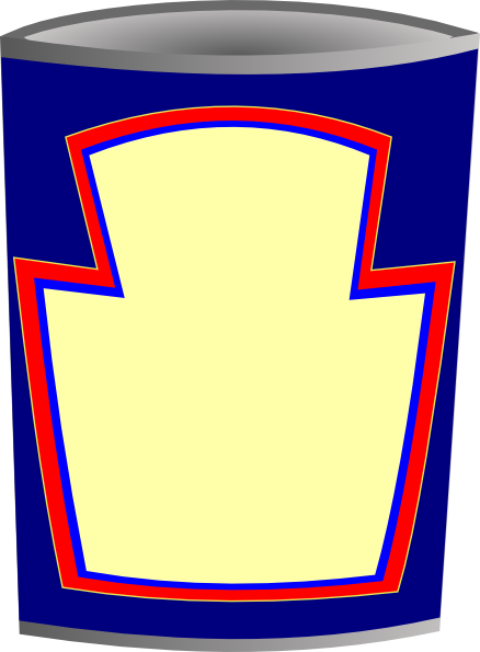 Blank Can Clip Art At Clker - Clip Art (438x595)