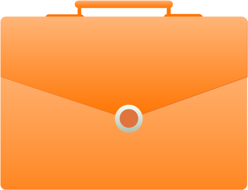 Free Vector Color Briefcase Icon - Circle (512x512)