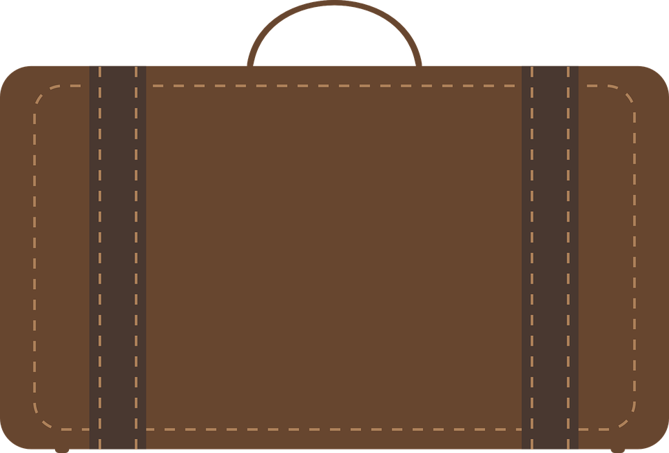 Vintage Luggage Cliparts - Vintage Suitcase Vector Png (960x650)