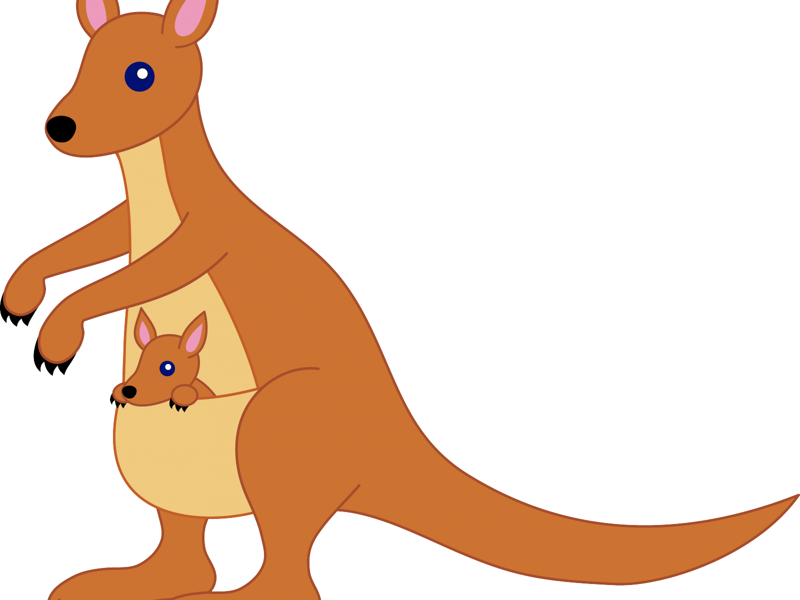 Clip Art Of Kangaroo (1600x1200)