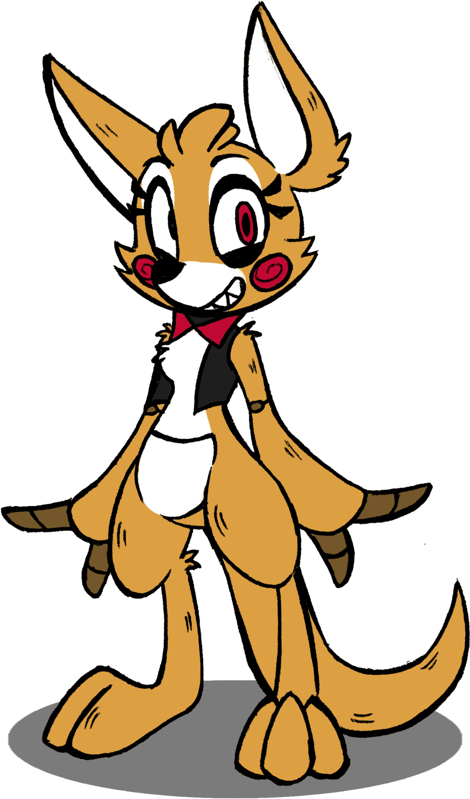 Ultramarinaa 127 27 Karo Cartoon Style By Ultramarinaa - Fnaf Kangaroo (1024x1644)
