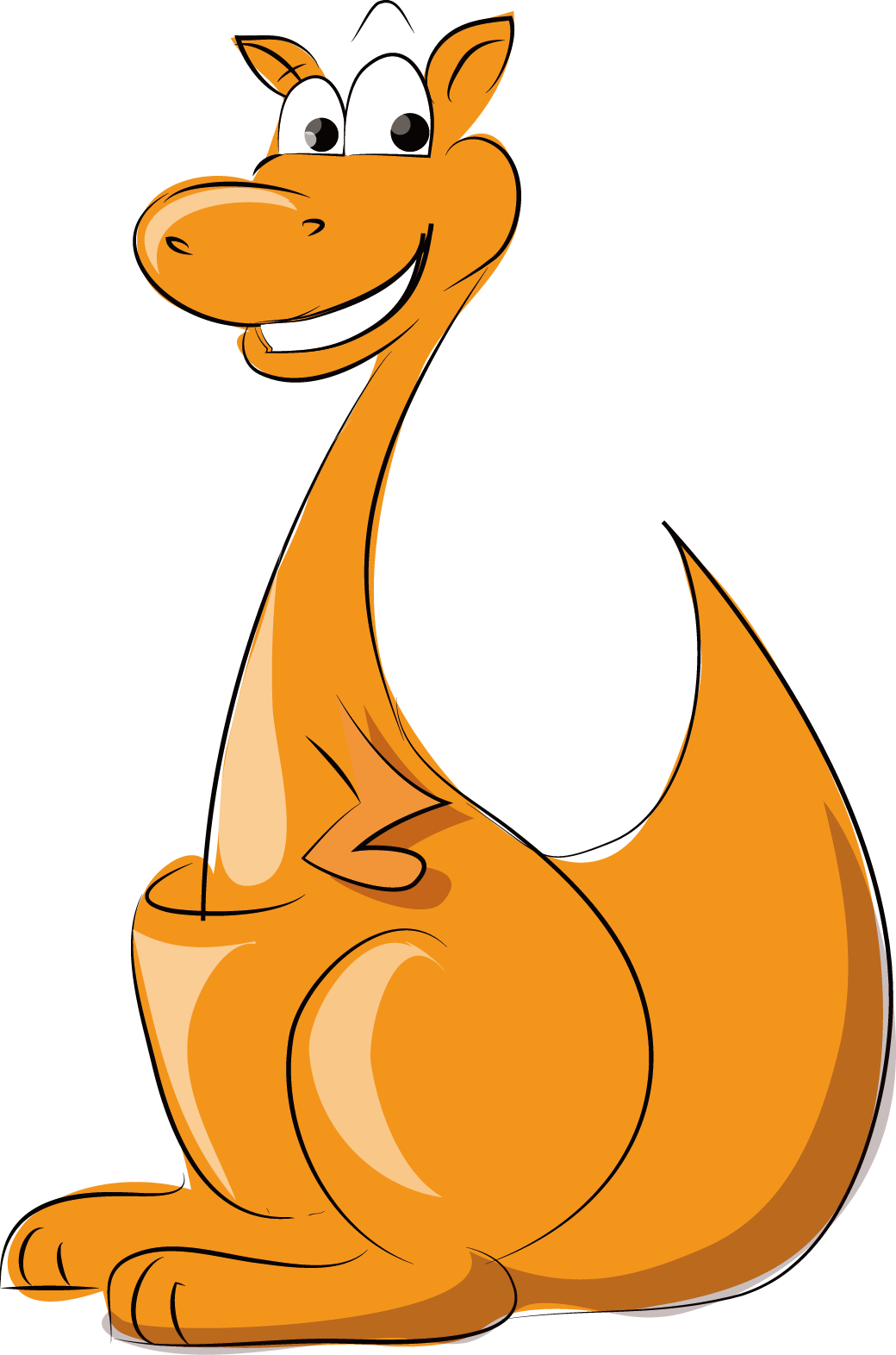 Kangaroo Cartoon Drawing - Vector Graphics (1040x1572)