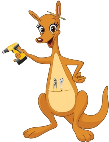 Kangaroo And Joey Clip Art (400x489)