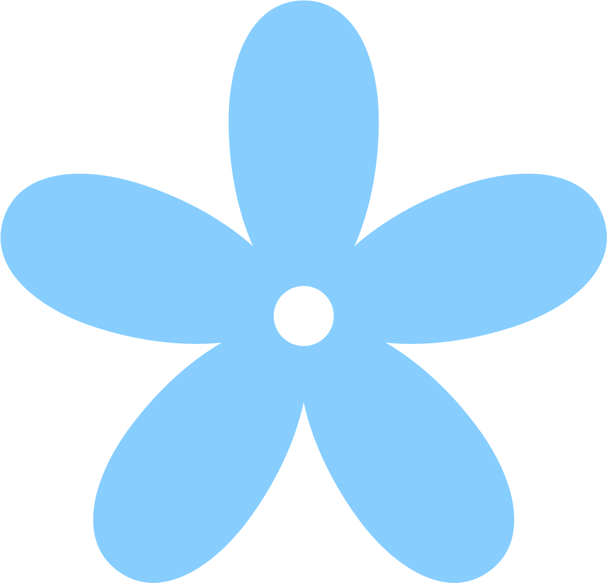 Sky Clip Art - Flower Clip Art Blue (1969x1952)