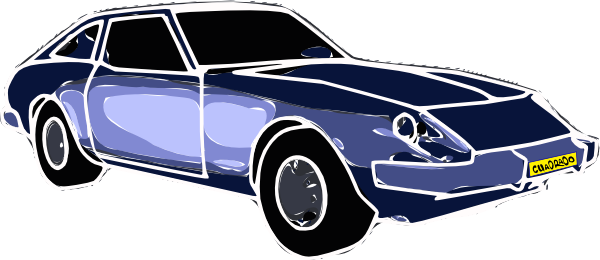 Lue Car Clip Art - Blue Car Clip Art (600x260)