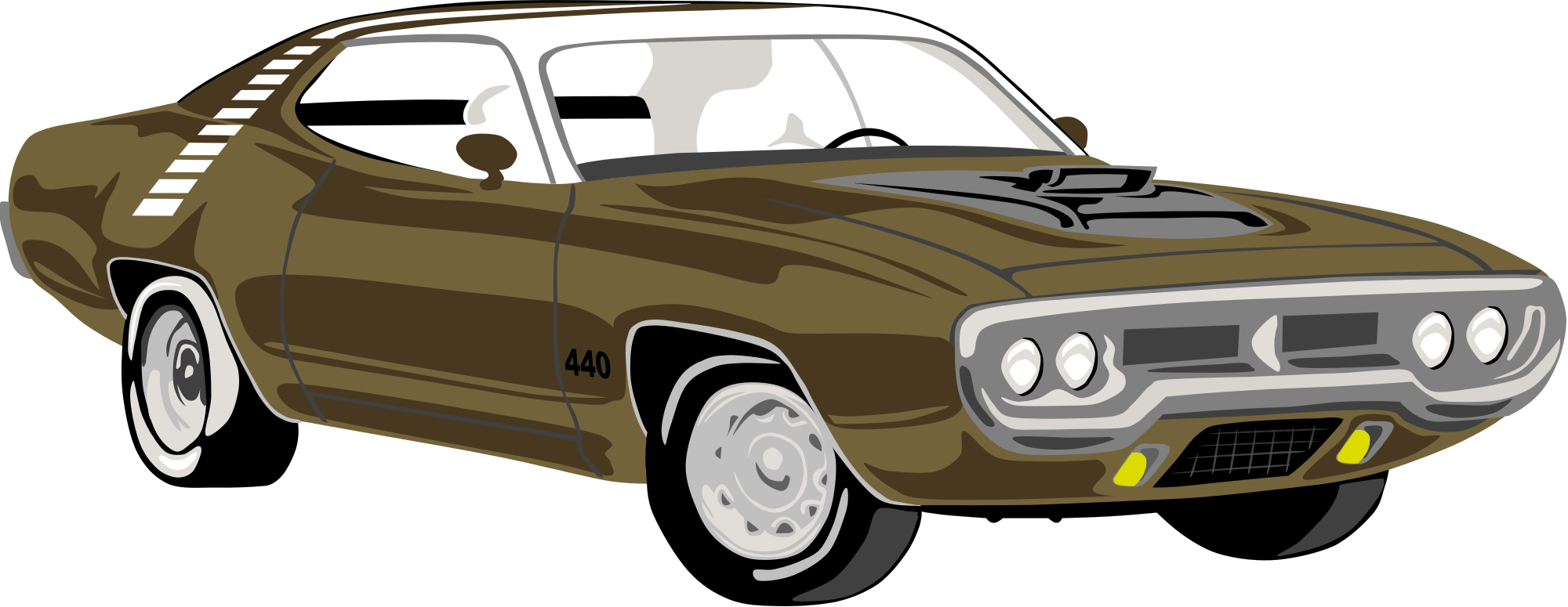 Sports Car Clipart 27, Buy Clip Art - 70s Car Clip Art (2000x775)