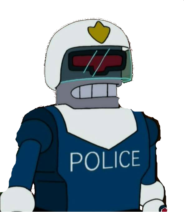 Url - Futurama Police Robot (590x681)