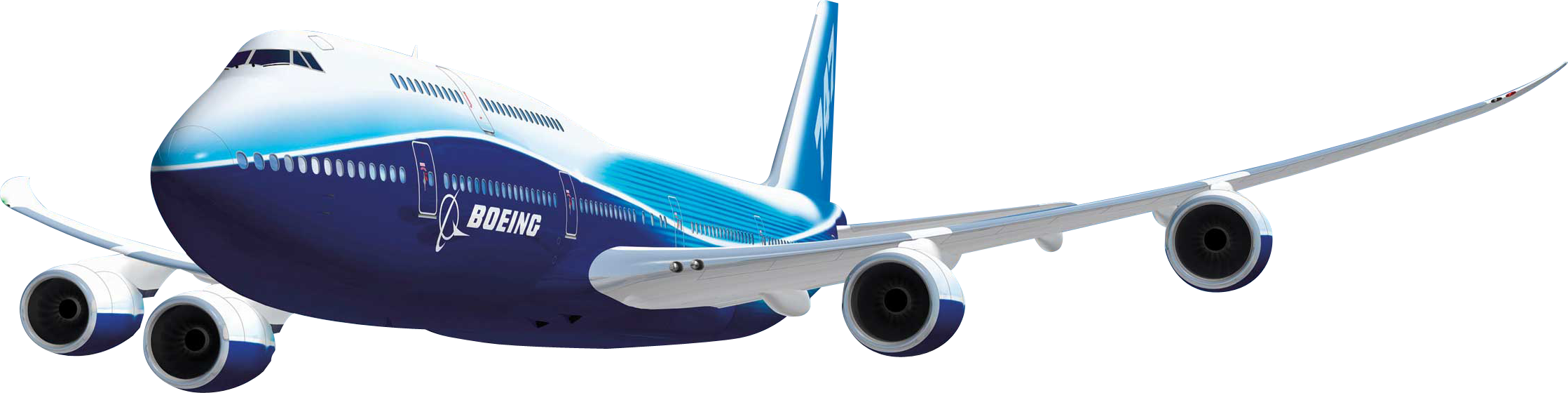 Aircraft Clipart Boeing - Boeing 747 8 Intercontinental (2237x560)