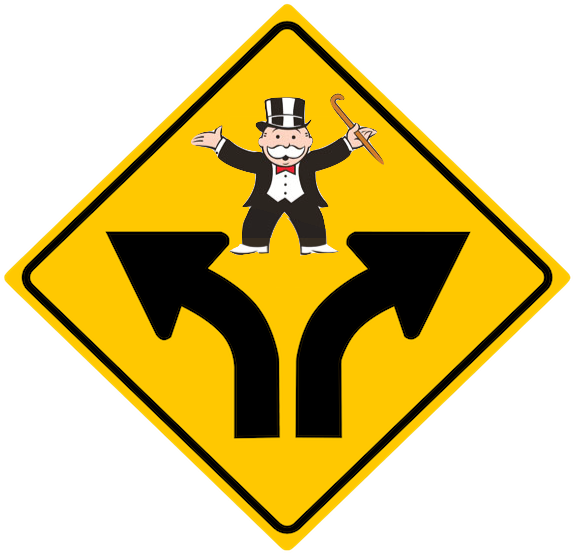 Fork In The Road - Atv Road Sign (605x587)