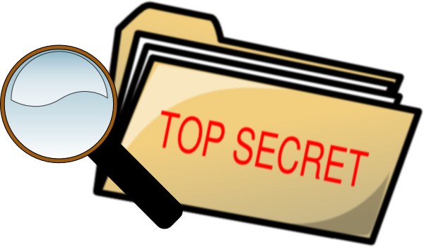 Secret Clipart - Top Secret File Clipart (600x350)