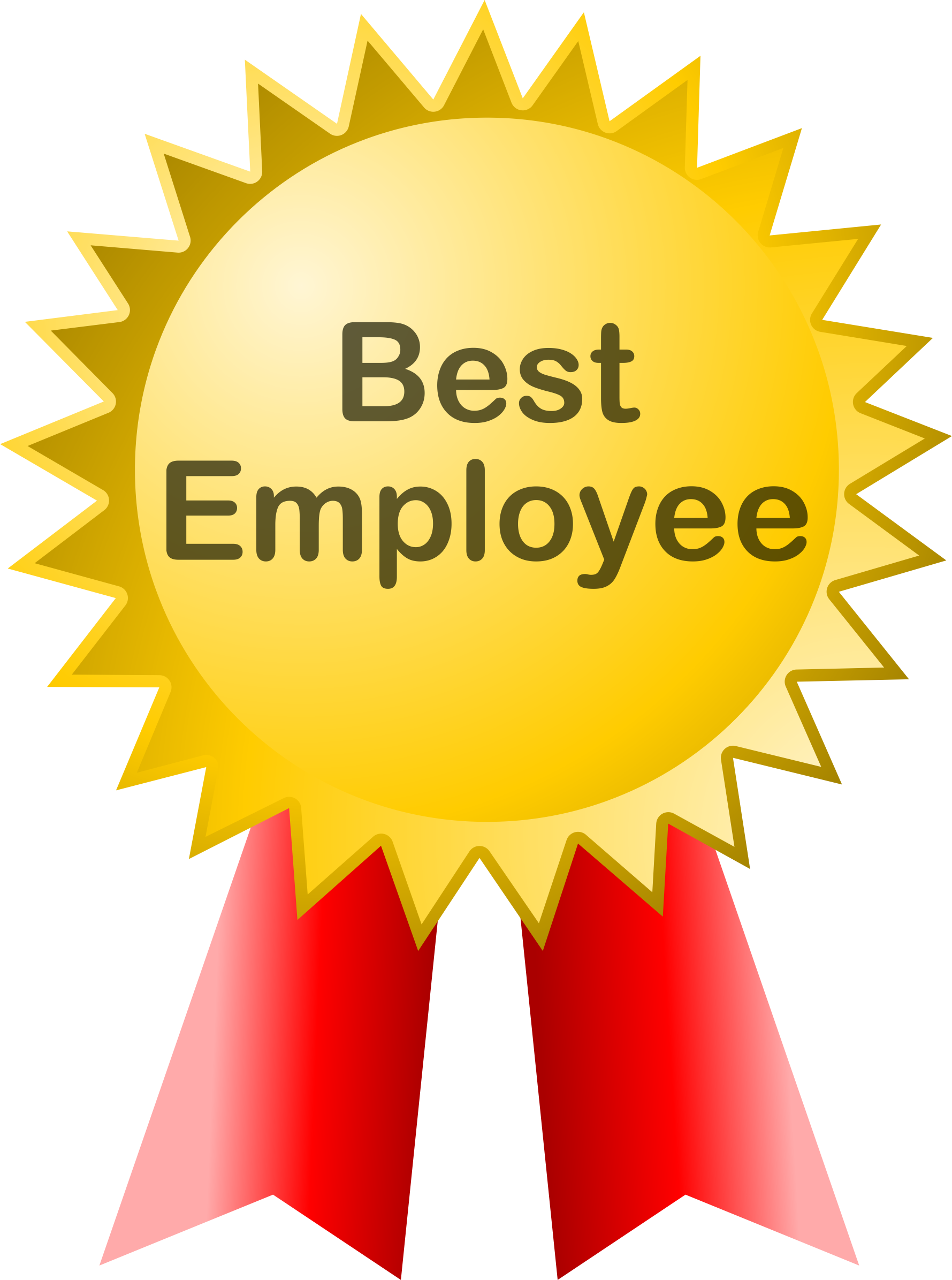 Best Employee Award Badge Vector Clipart Systematic - Fan Of The Week (1779x2391)