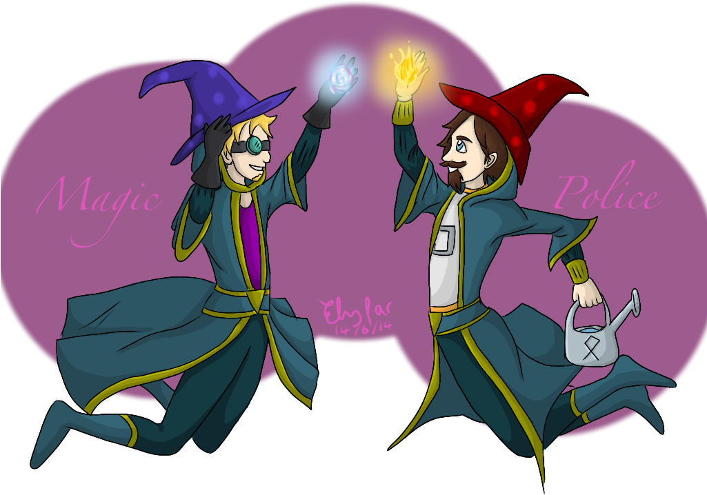 Yogscast Fanart Magic Police By Elyfar On Deviantart - Magic Police Yogscast Fanart (1024x768)