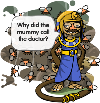 Mummy Joke Santa Banta Jokes Funny Image Jokes Funny - Funny Ancient Egyptian Jokes (409x421)