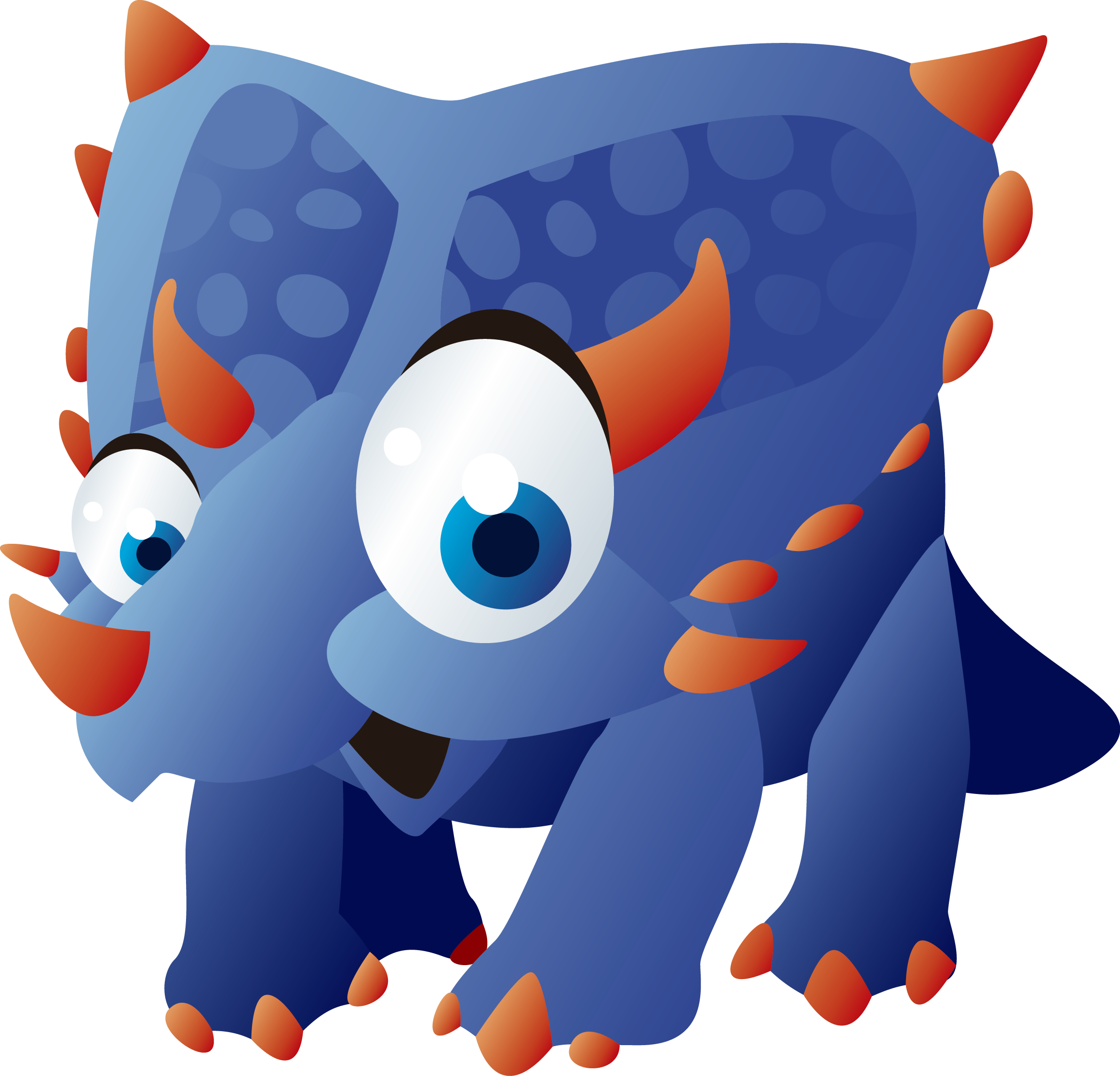 Dinosaur Tyrannosaurus Stegosaurus Cartoon - 🐈 Cartoon Dino Blue (2324x2232)