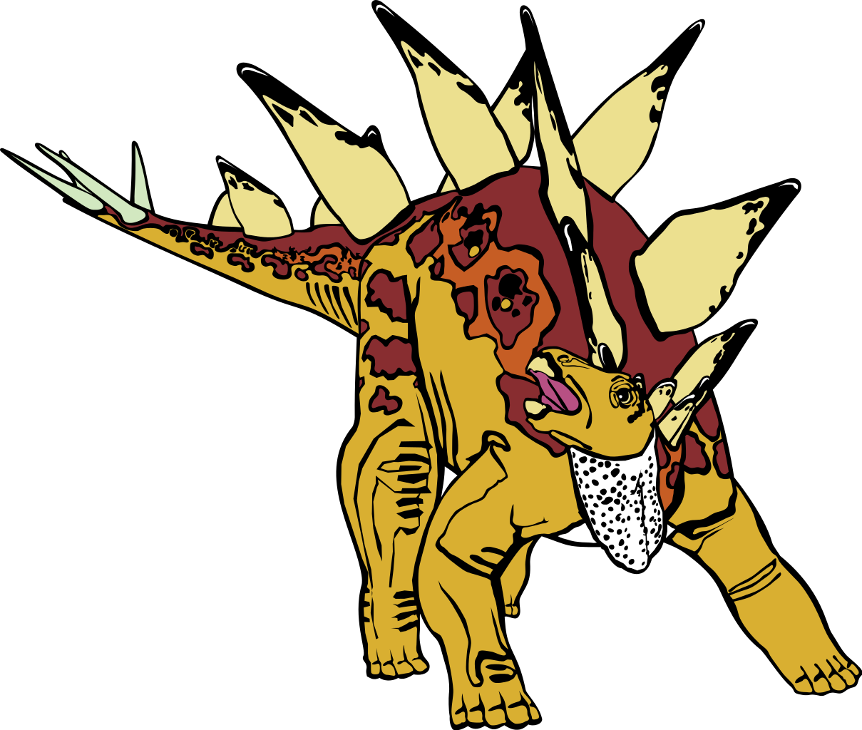 File - Stegosaurus - Svg - Stegosaurus (1209x1024)