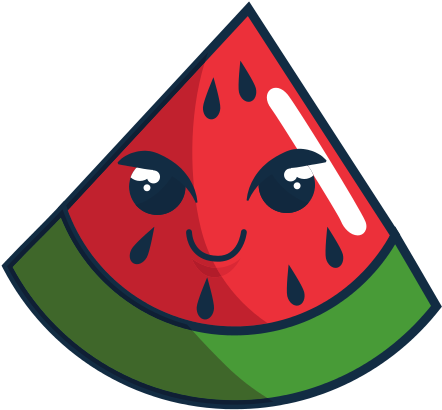 Watermelon Clipart Kawaii - Watermelon Kawaii (550x550)