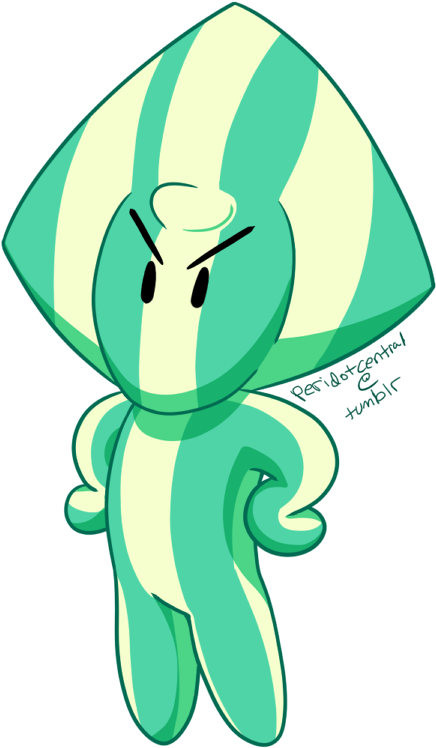 Watermelon Peridot By Gemcracked - Peridot Steven Universe Smol (554x822)