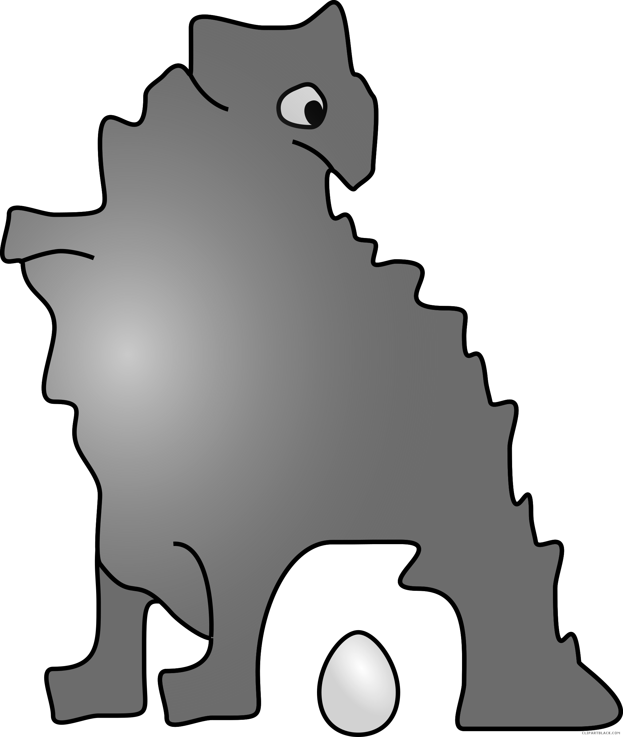 Dinosaur Egg Animal Free Black White Clipart Images - Dinosaur 5'x7'area Rug (2028x2400)