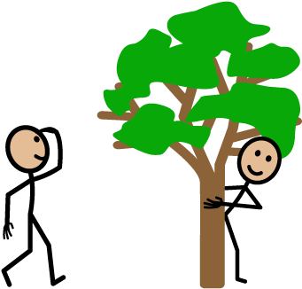 Image Of Playing Hide And Seek - Hide And Go Seek Clipart (394x336)