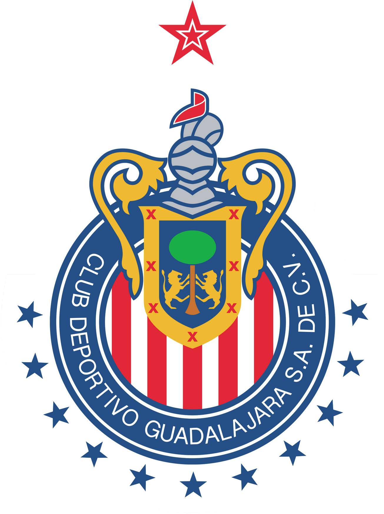 Image Chivas 2017 12 Stars Png Logopedia Fandom Powered - Image Chivas 2017 12 Stars Png Logopedia Fandom Powered (1437x1770)