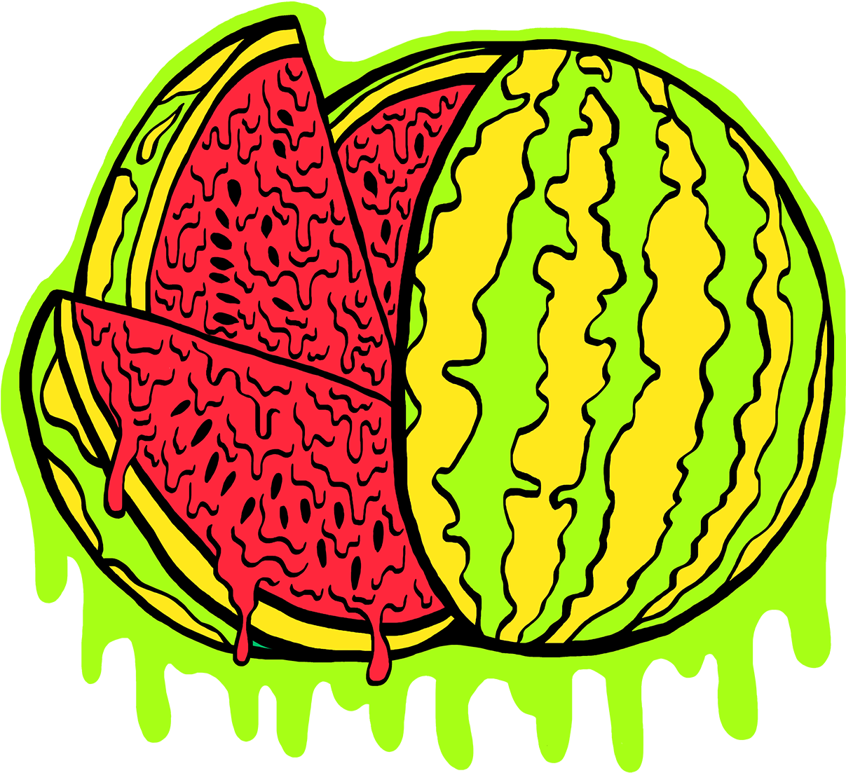 Rotten Fruits Watermelon Tee - Watermelon (1500x1500)