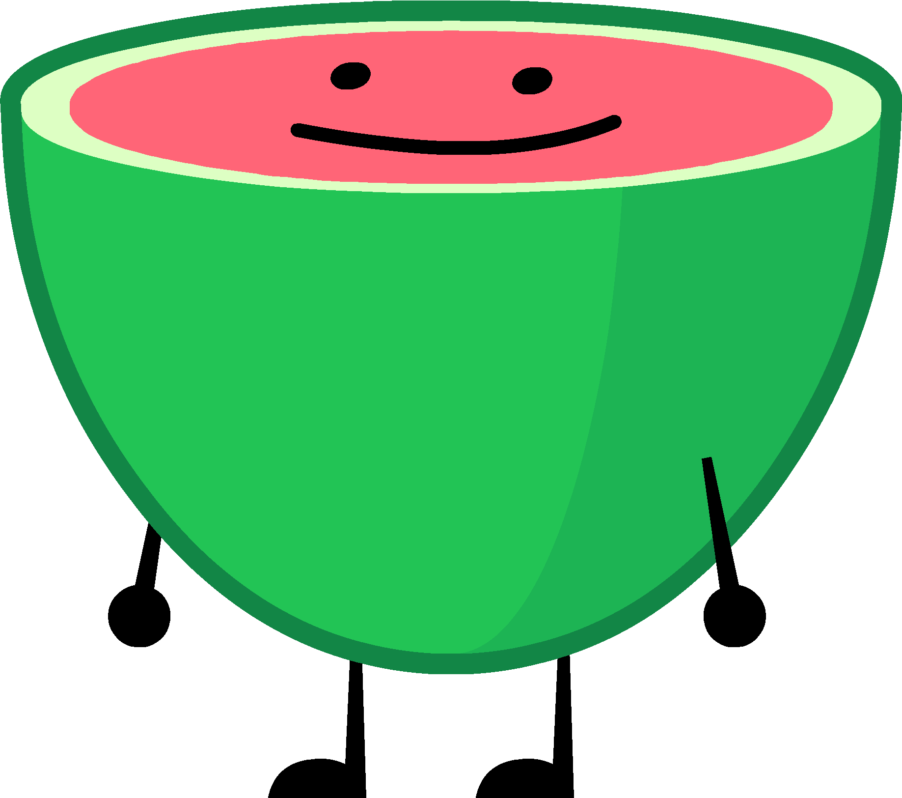 Watermelon By Wifishark - Bfdi Watermelon (1837x1624)