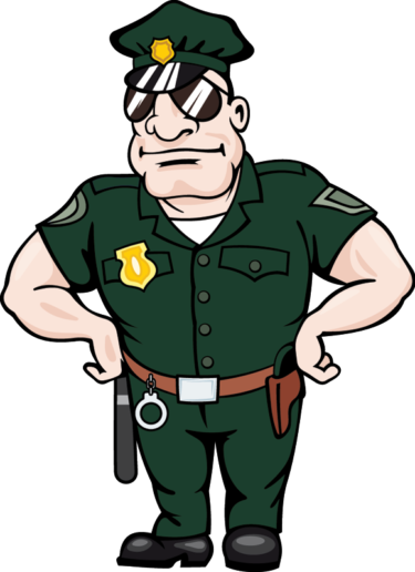 Legal In The United States - Policier Dessin (375x516)