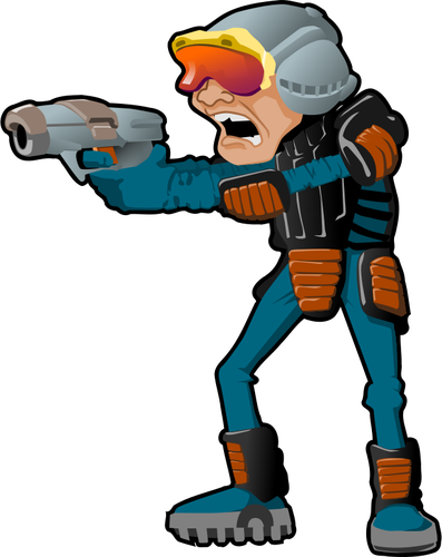 30000 Police Clipart Png Public Domain Vectors - Mand Med Pistol Png (397x500)